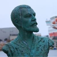 Het beeld van Willem Barentsz op Vardö 